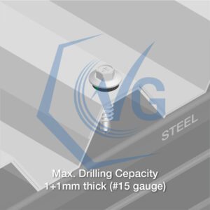 Self Drilling Screws Stitching Fasteners Reduced Point Green Washer